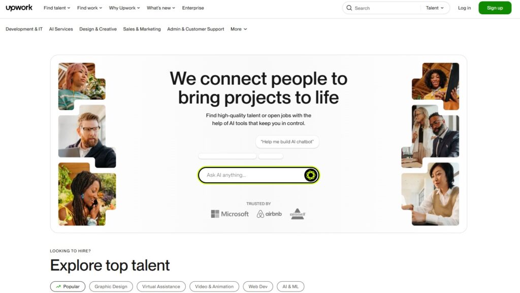 Upwork公式サイト